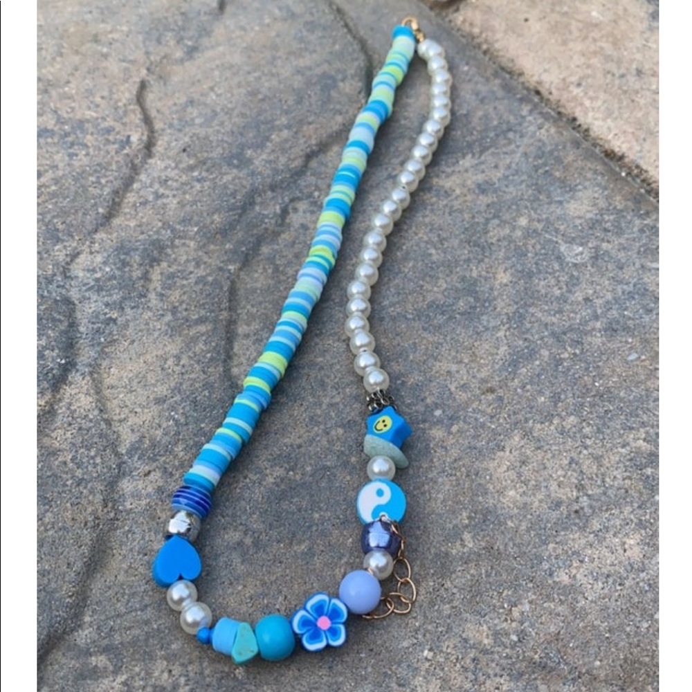 Cute blue fun necklace